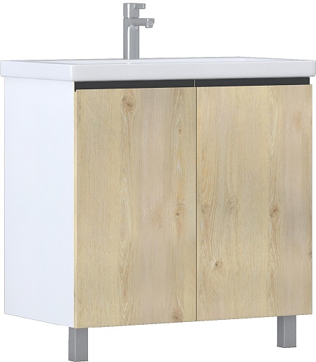 Тумба напольная Vigo Yuma 80 дуб давос с умывальником Como 80