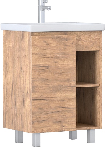 Тумба напольная Vigo Milos 80 дуб золотой с умывальником Como 80