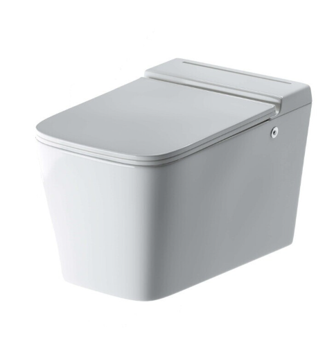 Унитаз подвесной Grossman impuls GR-5501 безободковый,белый с тонкой крышкой,микролифт