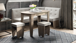 Кухонный уголок Барселона Дуб Сонома трюфель, Микровелюр Duna Brilliant Трия