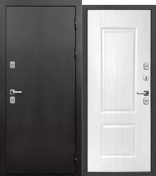 Дверь входная металлическая Е-Трейд 11 см Термо Букле графит - Белый клен