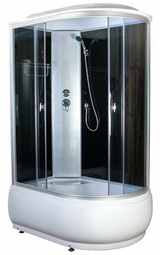 Душевая кабина AQUAPULSE 4006 D L grey black, 120*80 см