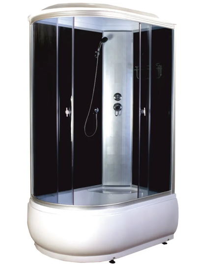 Душевая кабина AQUAPULSE 4006 D R grey black 120*80 см