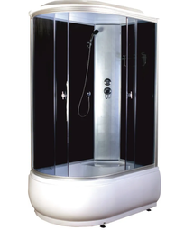 Душевая кабина AQUAPULSE 4006C R grey black 120*80 см