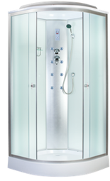 Душевая кабина AQUAPULSE 4022C fabric white 90*90 см