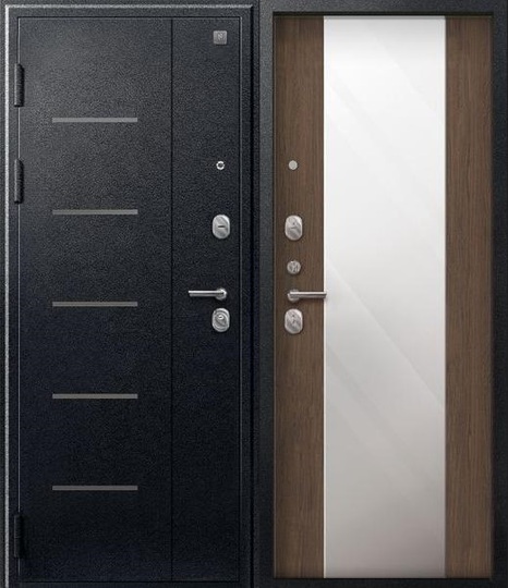 Дверь входная металлическая Центурион V-04 Черный муар - миндаль
