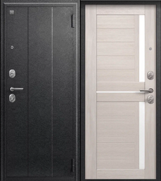 Дверь входная металлическая Центурион А-01 Серый муар - Капучино 3Д
