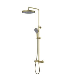 Душевая система Iddis Duna с тропическим и ручным душем , с изливом и термостатом, матовое золото, DUNMGSTi06