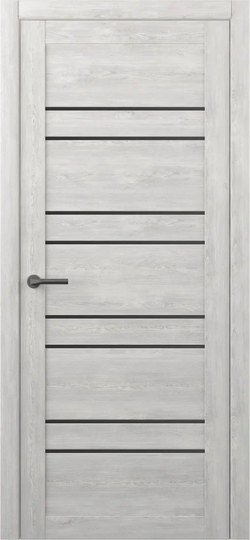 Межкомнатная дверь ALBERO Мегаполис Дублин Дуб нордик, стекло графит