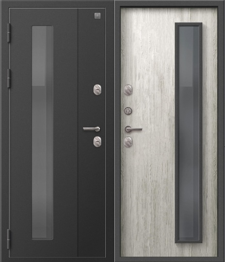 Дверь входная металлическая Центурион Т-800 Пепельный муар - Полярный дуб