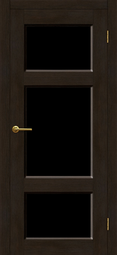 Межкомнатная дверь Матадор Мадрид ДОЧ палисандр, стекло черное