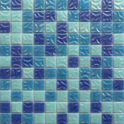 Мозаика NSmosaic MIX27 синих оттенков с рельефными чипам 32,7*32,7 см