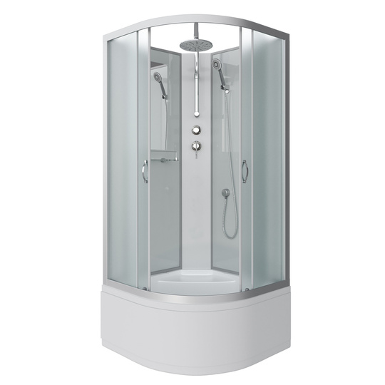 Душевая кабина Niagara Classic NG-2308-14BKT  без крыши с тропическим душем 90*90см