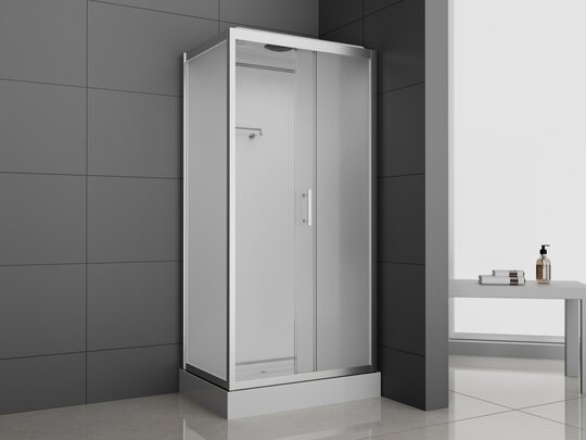 Душевая кабина ODA 8801 серебристый профиль матовое стекло н/п 120*80*215 см