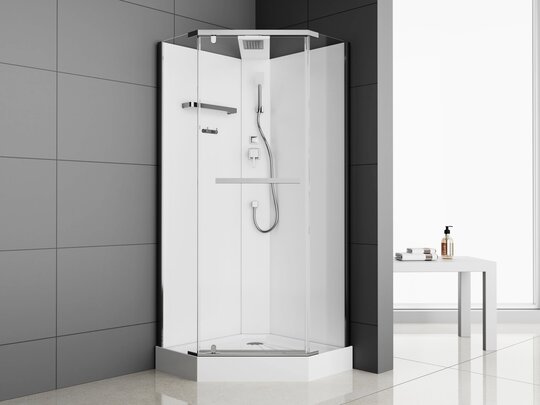 Душевая кабина ODA H901 прозрачное стекло н/п 90*90*215-225 см без крыши