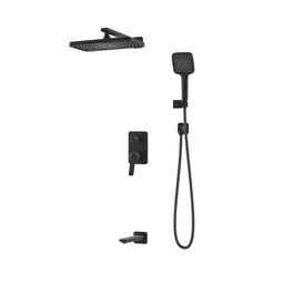 Встраиваемая душевая система Iddis Parker с тропическим и ручным душем, черный матовый, PARBL03i68