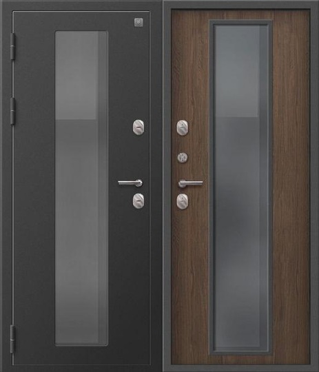 Дверь входная металлическая Центурион Т-1000 Пепельный муар - Миндаль