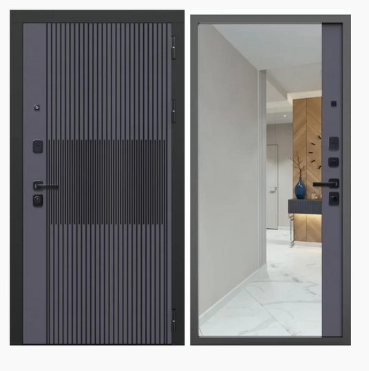 Дверь входная металлическая FlyDoors Стронг зеркало Стронг оскуро - Стронг оскуро
