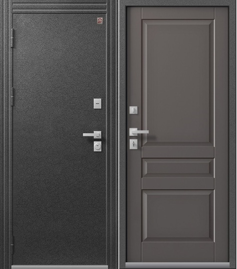 Дверь входная металлическая Центурион T-2 Антрацит муар - Кашемир грей