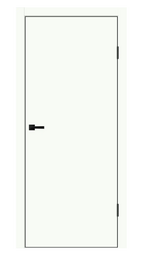 Межкомнатная дверь Velldoris (Веллдорис) Техно Блэк Белый опал с замком